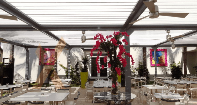 Size of Adjustable Louvered Patio Covers For Seating