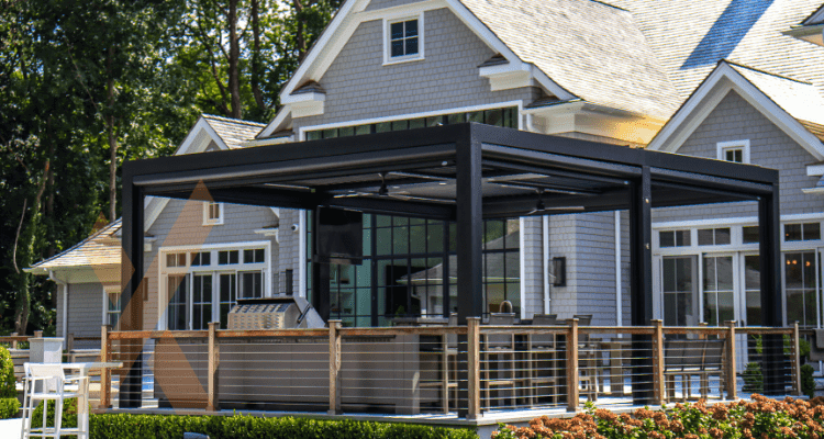 Renaissance Pergola Against StruXure Pergola